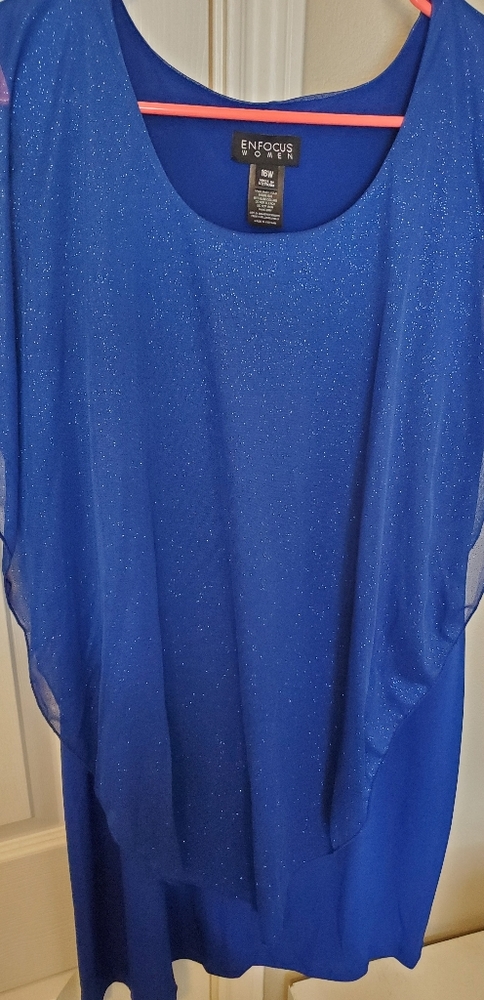 Blue shimmer dress